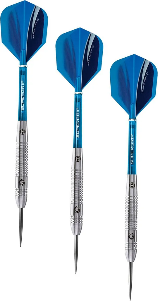 Fléchettes Harrows CS449 de 24g en acier Paquet de 3 Argent Bleu Noir