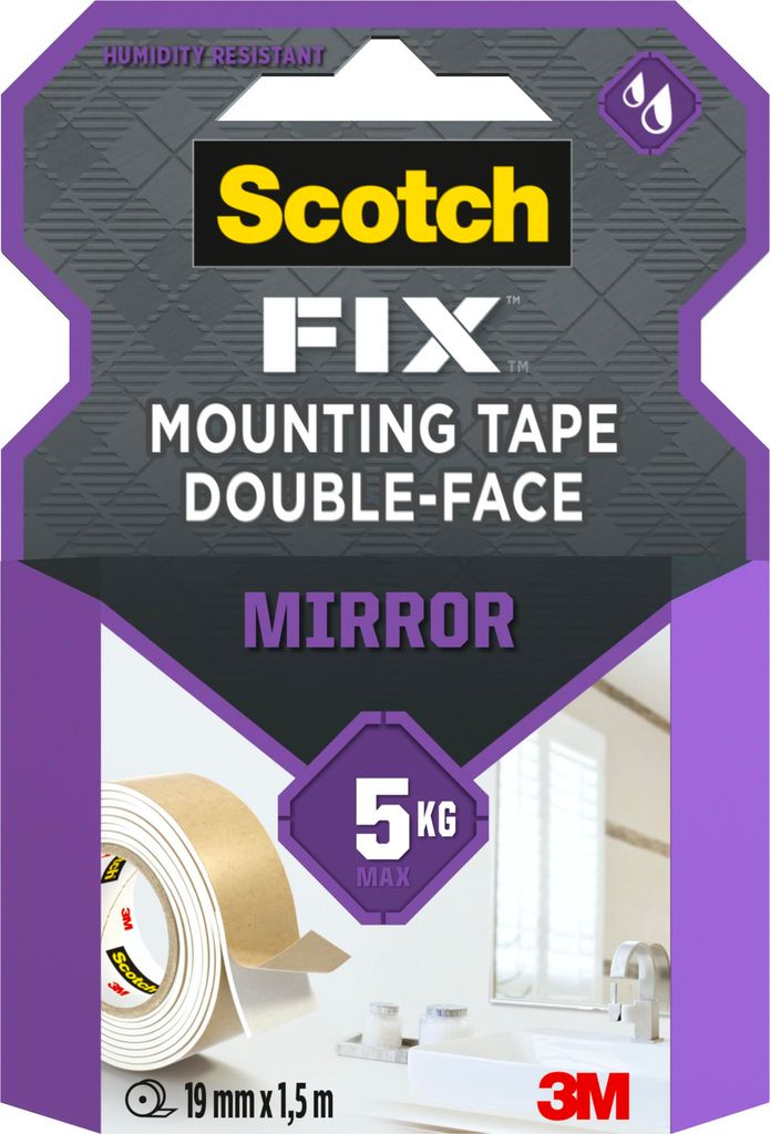 Scotch-FIX™ Spiegelmontageband Doppelseitig Klebeband 19mm Produktbild 