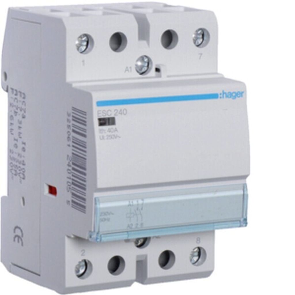 HAGER Schütz Modul 230V AC 2Z 40A AC-7A B ESC240