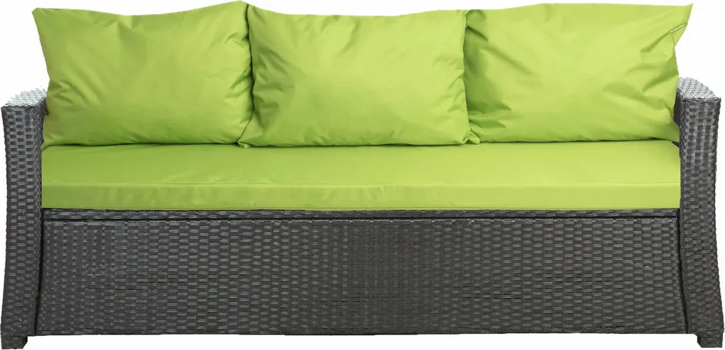 Set Cuscini Lime per Divano Rattan 3 Posti | Seduta 168x52x7 cm