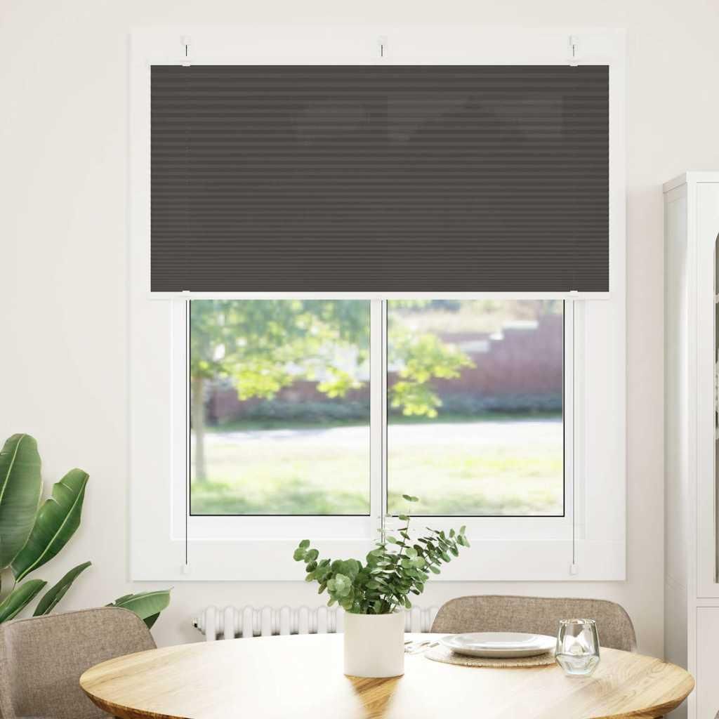vidaXL Plissee Schwarz 120x100 cm Stoffbreite 119,4 cm Polyester