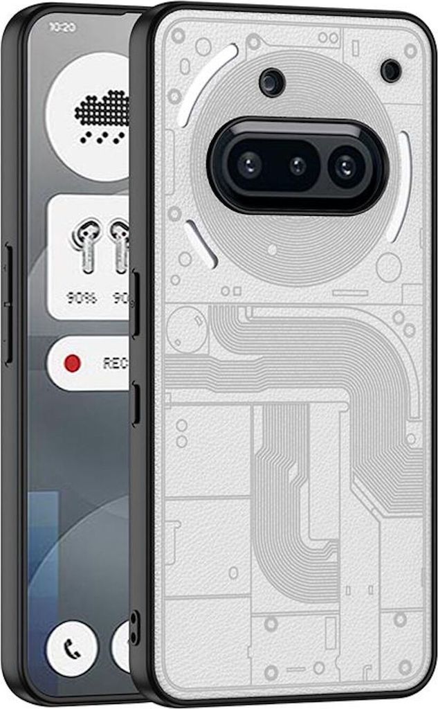 Für Nothing Phone 3a GKK Skin Feel Design Kunstleder / TPU Schutz Hülle Grau