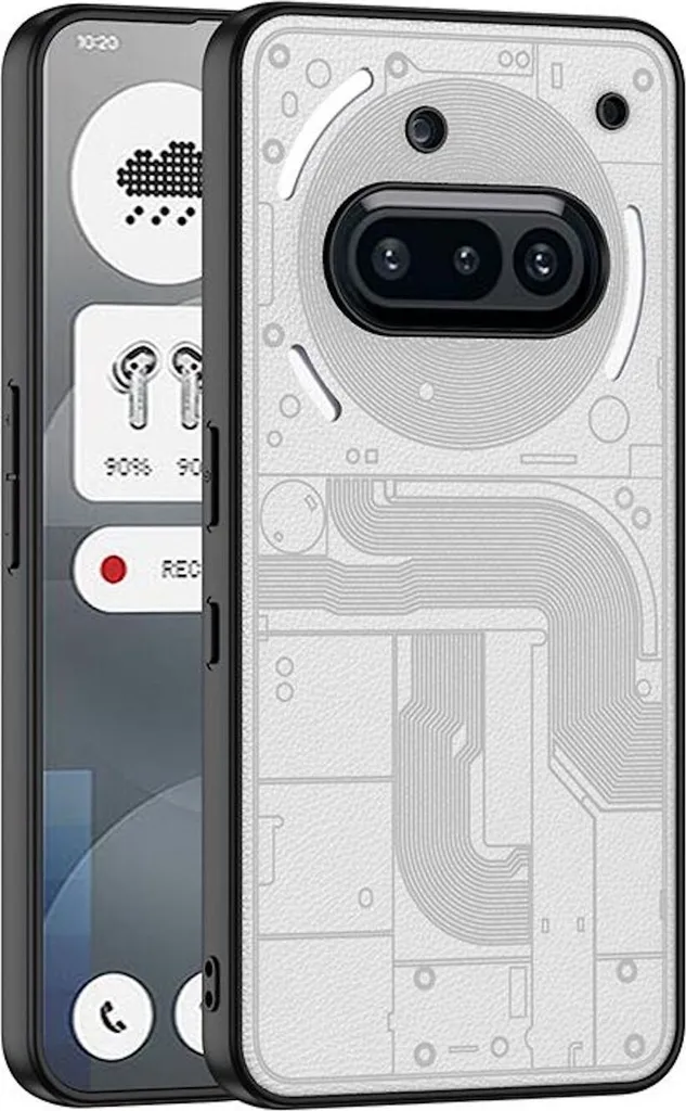 Per Nothing Phone 3a GKK Skin Feel Design Custodia protettiva in Pelle finta / TPU Grigio