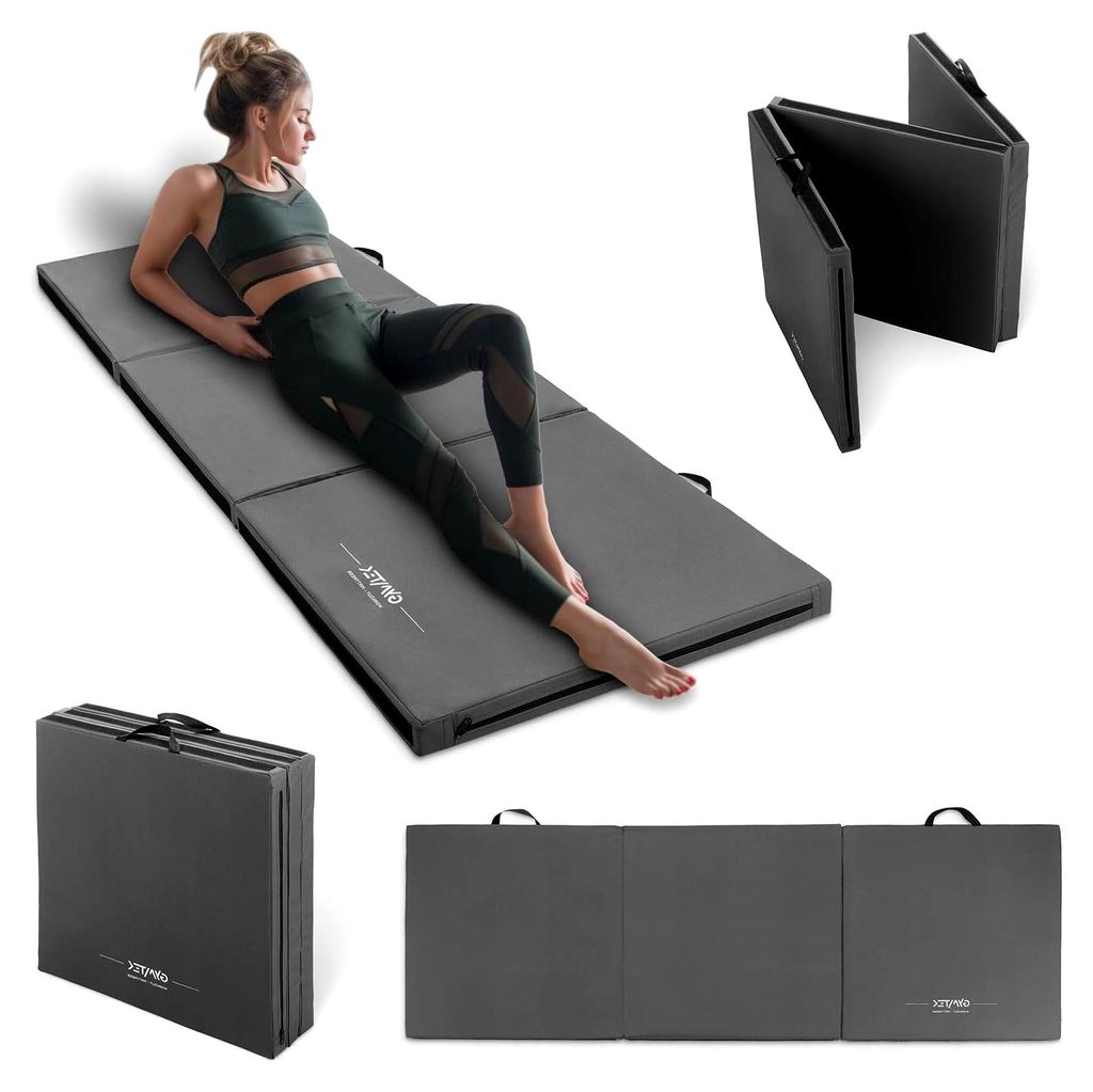 Faltbare Turnmatte 180x60x5cm – Weichbodenmatte – Trainingsmatte – Gymnastikmatte – Dreifach faltbar – 3 Teile – Gymnastikmatte für Zu...
