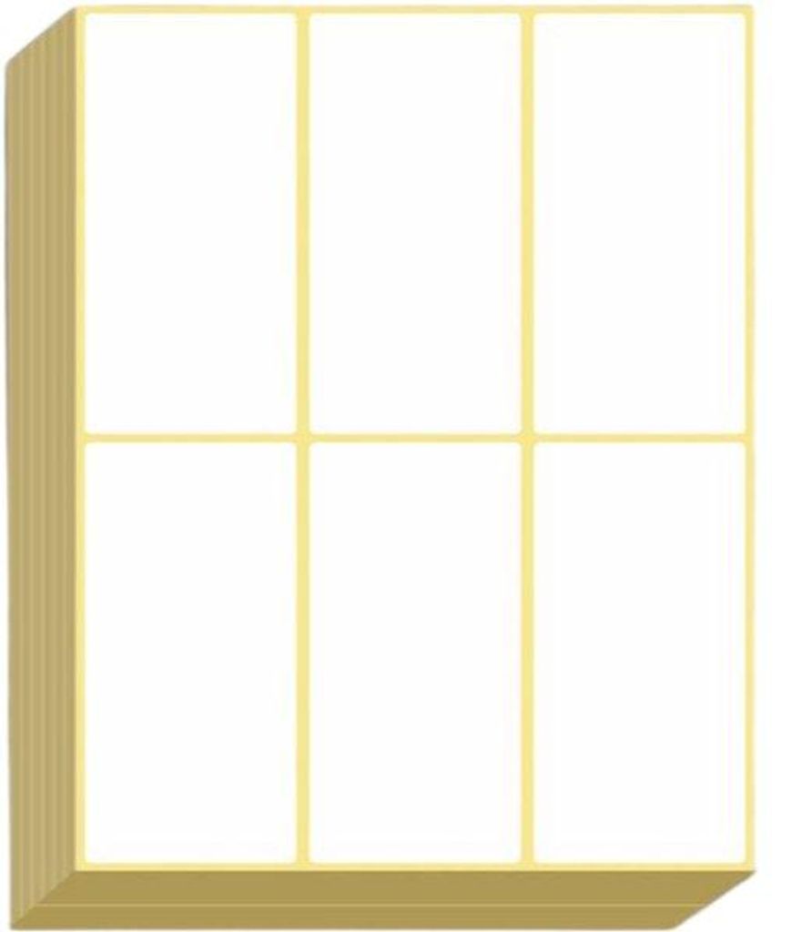 Weisse selbstklebende Etiketten 100x50mm für Flaschen, Büro