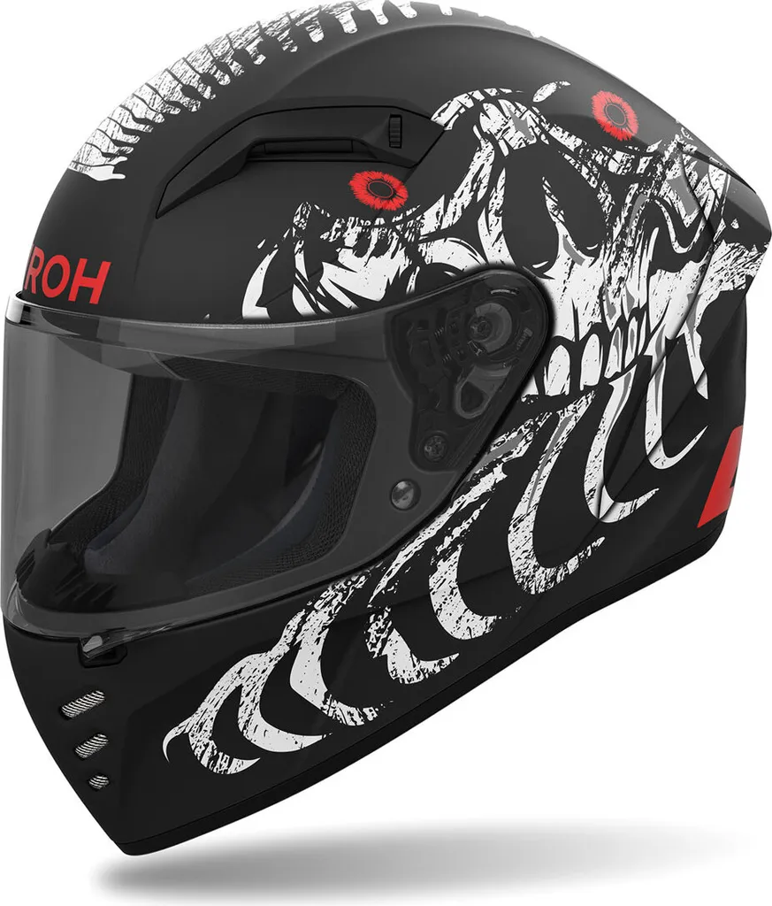 Airoh Connor Myth casque intégral noir blanc mat XS vision large