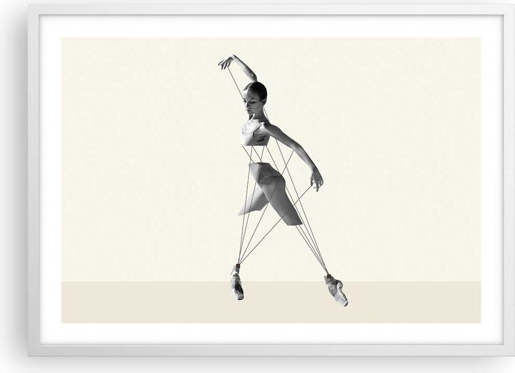 Gerahmtes Poster - Weißer Rahmen - Surreal Ballerina Produktbild 