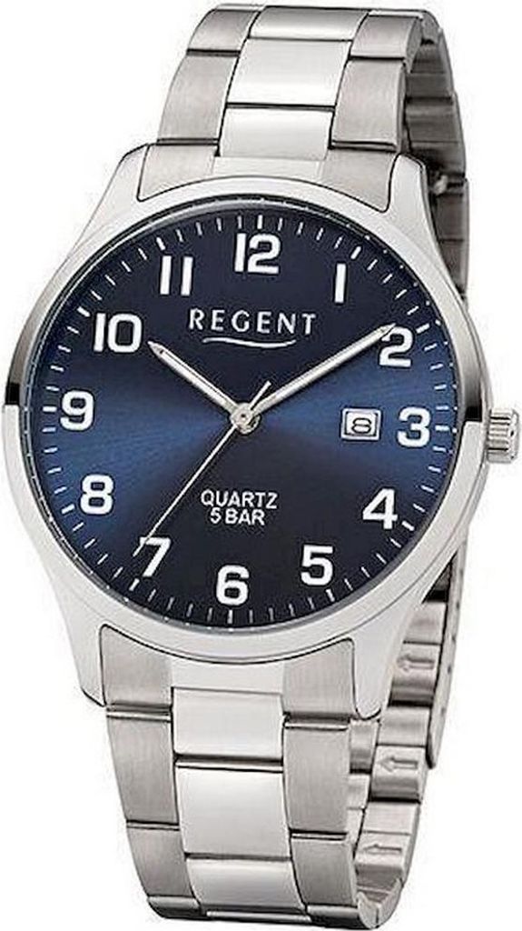 Regent Herrenarmbanduhr Edelstahl F-1179 Produktbild 