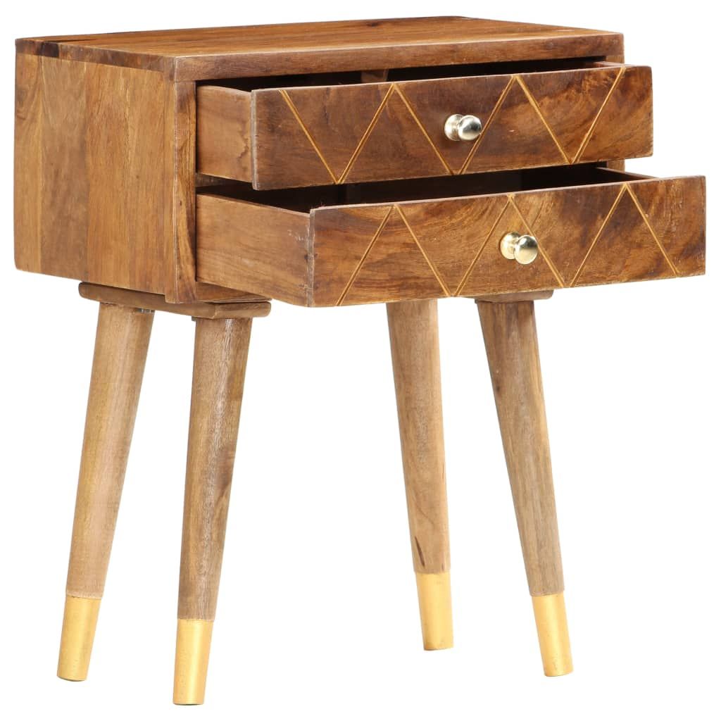 vidaXL Table de nuit 43×30×58 cm bois massif mangue Image du produit 
