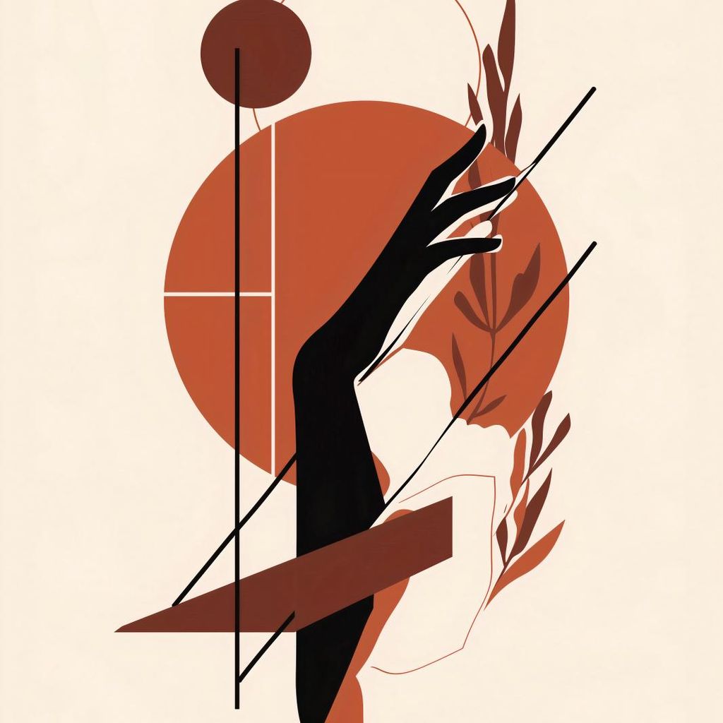 Plakat 20x20cm Abenddämmerung in der Hand