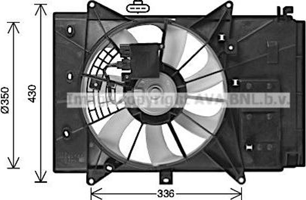 AVA MZ7555 Kühlerlüfter OE PEHH15025 kompatibel mit 2, 6, CX-3