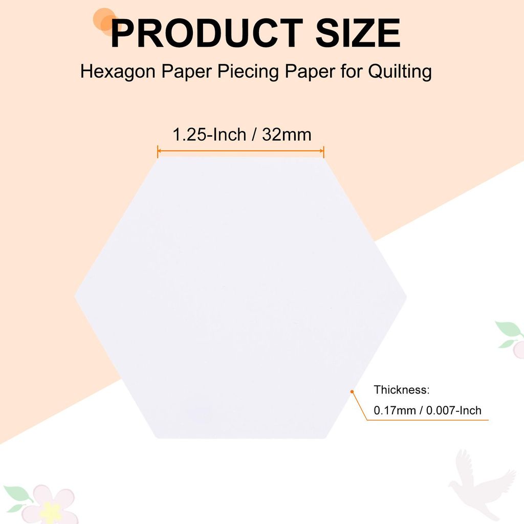 200 Stš¹ck Sechseck Papier zum N?hen, 1,25-Zoll Englisch Papier Schablonen, Grundpapier Stš¹cke Patchwork Zubeh?r fš¹r Quilten N?hen DIY Hand...
