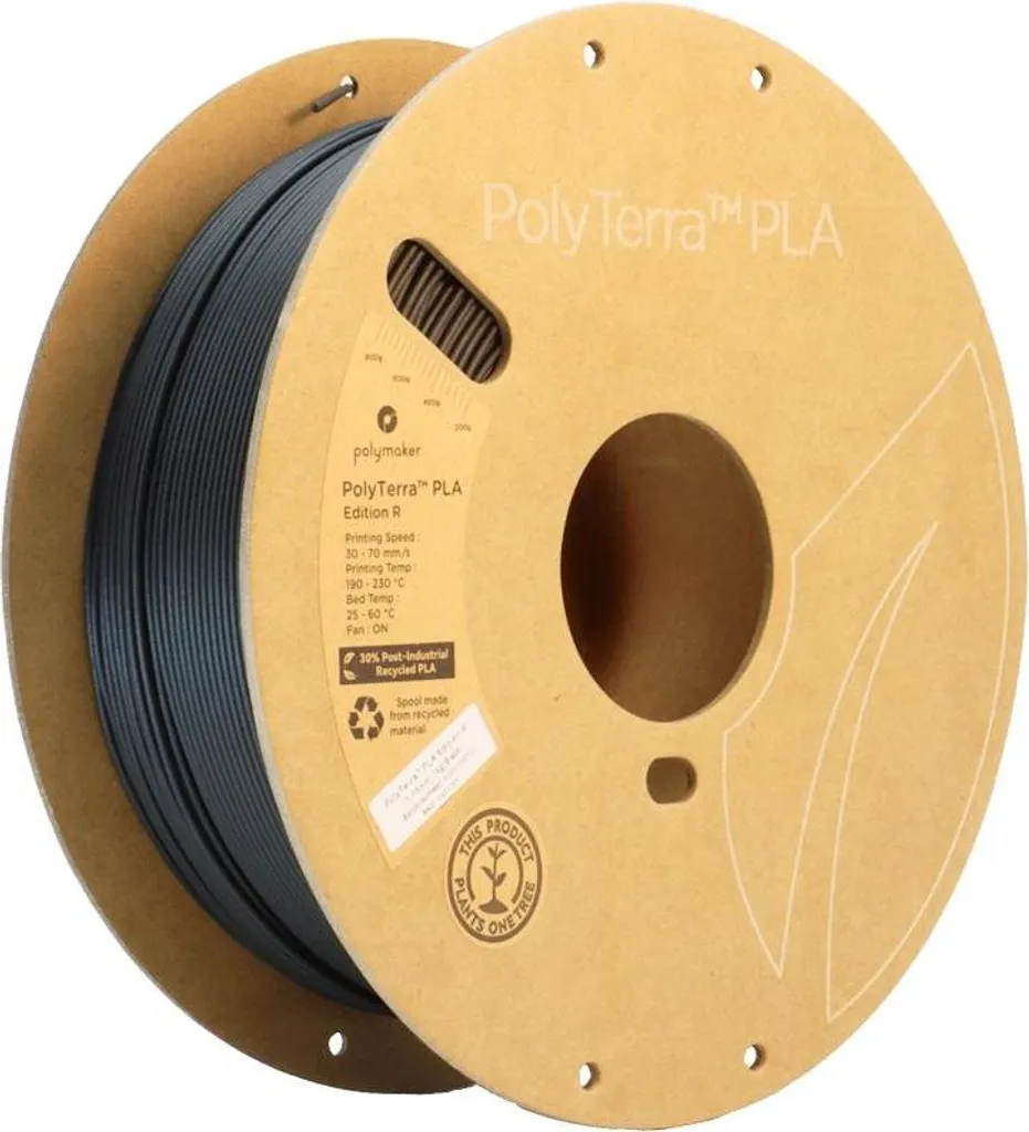 Polymaker PolyTerra PLA Noir 1.75mm : Impression 3D Éco et Fiable