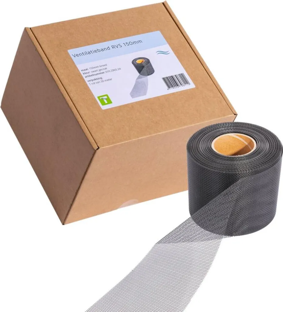 Rouleau de ventilation inox noir 30m x 15cm pour aérer vos combles