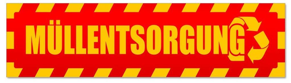 Kiwistar - Autoaufkleber - Rot - 20 x 5,3 cm - Müllentsorgung gestreift - Hinweis Aufkleber Sticker für Auto, Kfz, Fahrrad, PKW, LKW