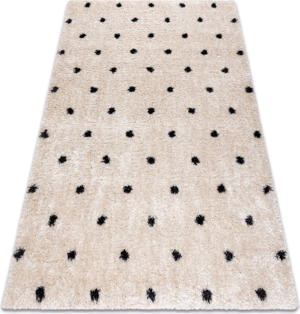 Teppich FLUFFY 2370 Shaggy Punkte - creme / anthrazit beige 120x170 cm