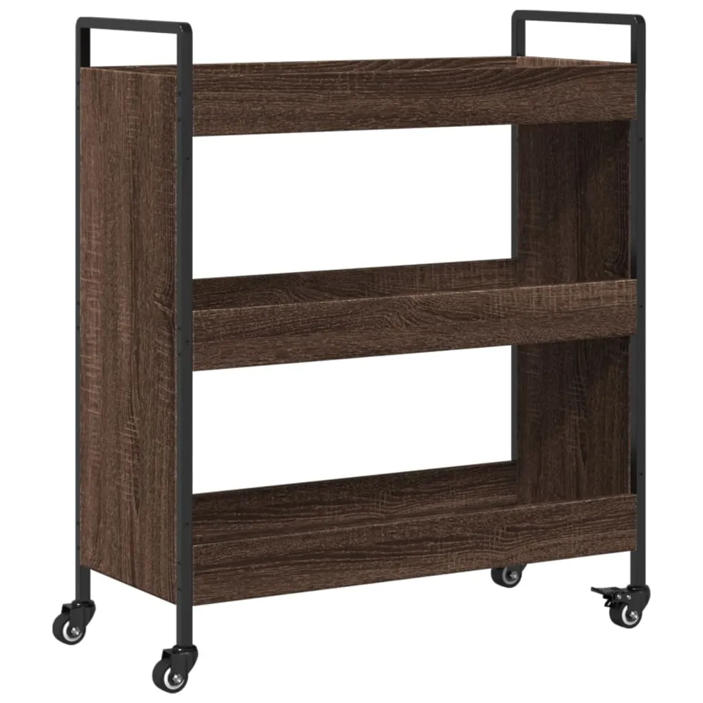Carrello Cucina SYFAX 70x30x82 cm Legno Multistrato Rovere