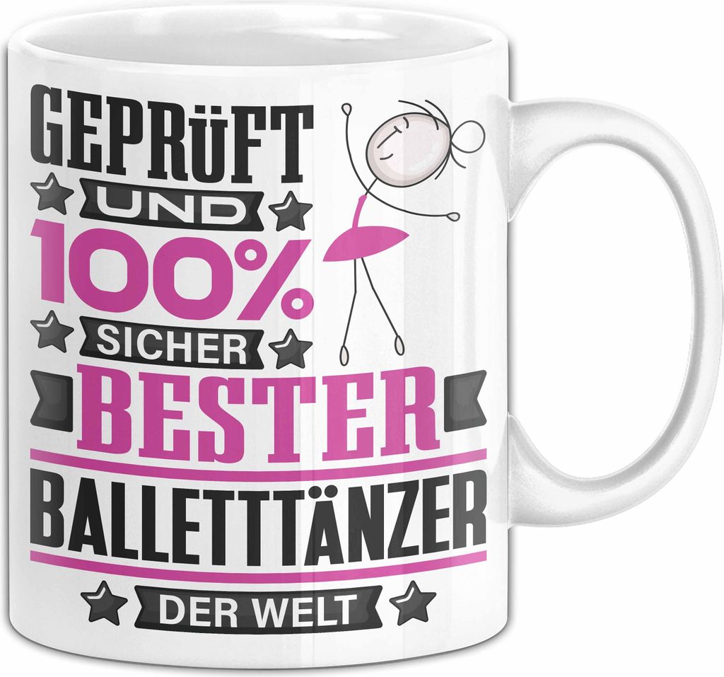 Balletttänzer Geschenk Lustiger Spruch für Balletttänzer Geschenkidee Bester Balletttänzer Der Welt (Weiß)