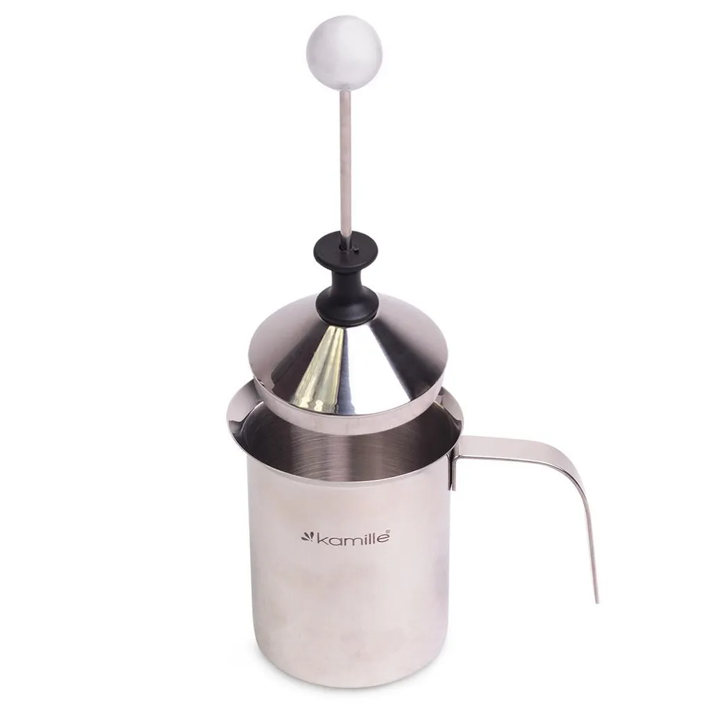 Mousseur à Lait Inox Kamille 0,4L : Fini les Mousses Qui Tombent Trop Vite