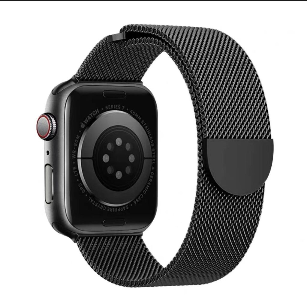 Stravo Luxe Milanaise-Armband für Apple Watch 46/45/44/42/49 mm (Serie 11–1, SE 1–3, Ultra 1–3) – Edelstahlarmband mit Magnetverschluss ...