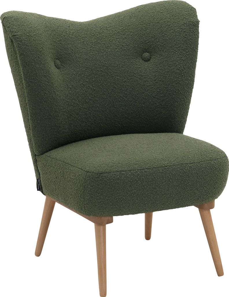 Max Winzer Sessel Jack - Bouclé-Gewebe grün - Maße: 74 x 72 x 90 cm