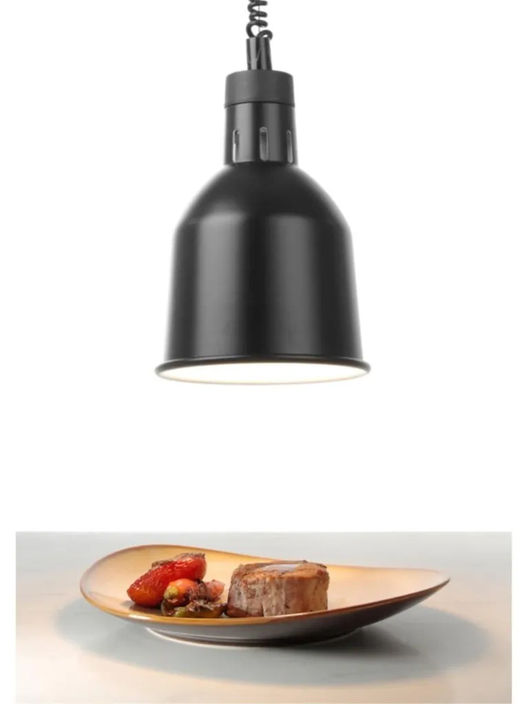 Lampe chauffante rétractable Hendi noire 250W cylindre réglable - 4