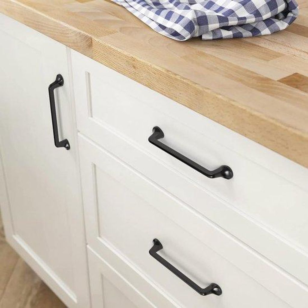 Handgriffe für Küchen, 96 mm, Gabelabstand, matt schwarz, 10 Stück