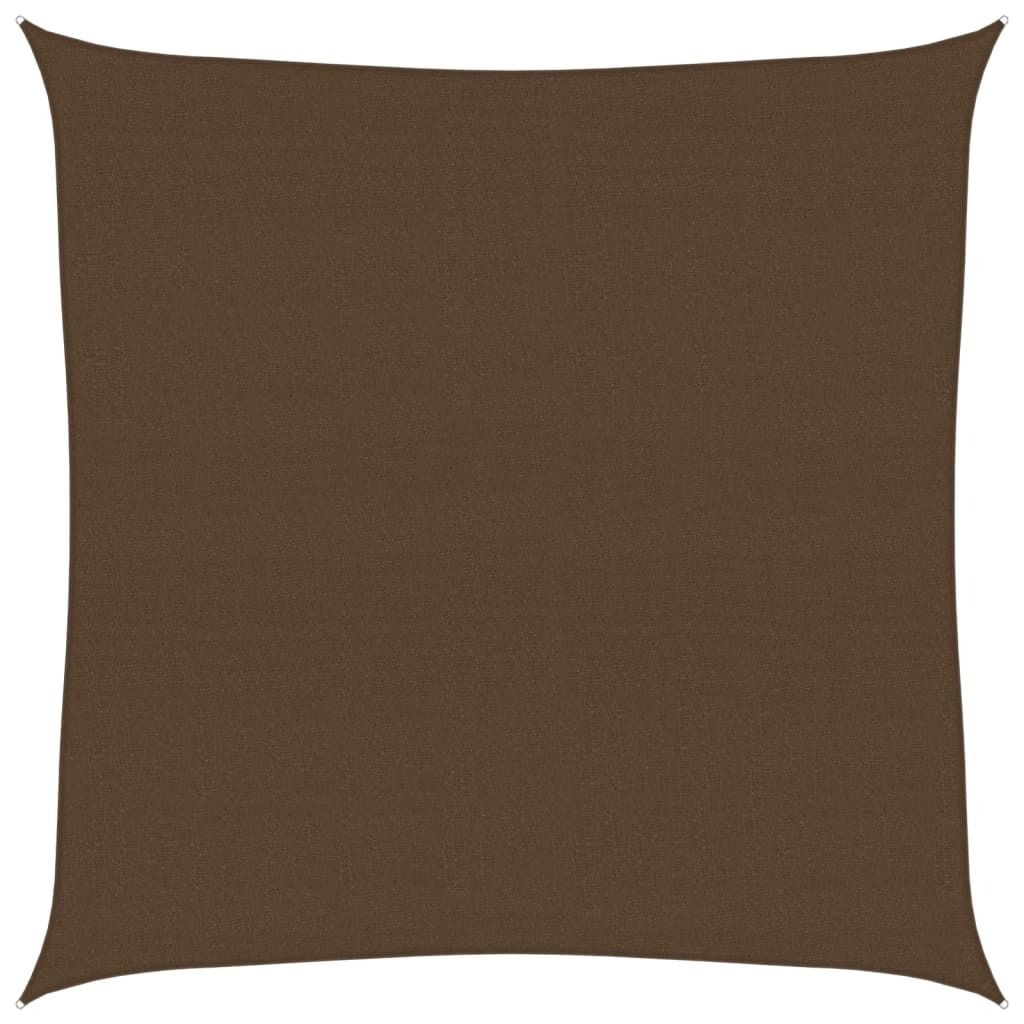 vidaXL Voile d'ombrage 160 g/m² Marron 6x6 m HDPE Image du produit 