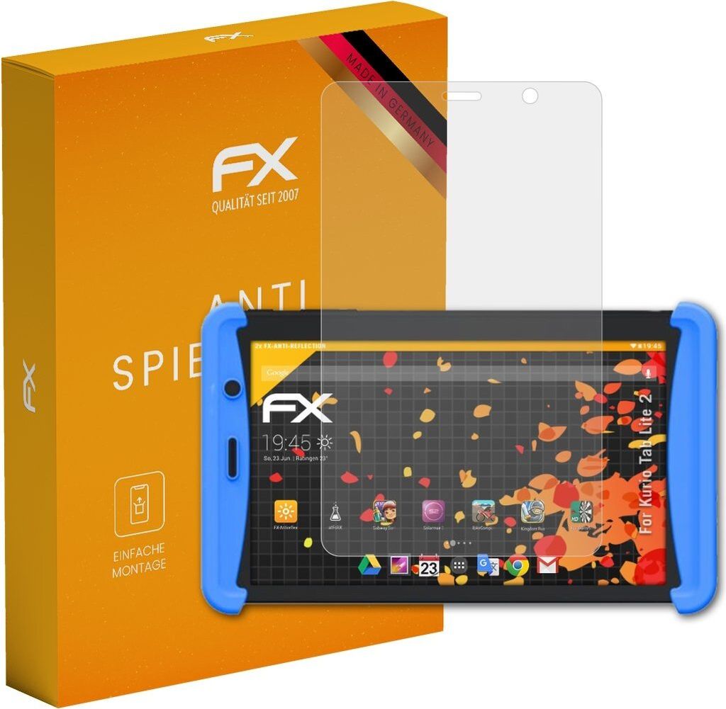 atFoliX FX-Antireflex 2x Schutzfolie kompatibel mit Kurio Tab Lite 2 Displayfolie