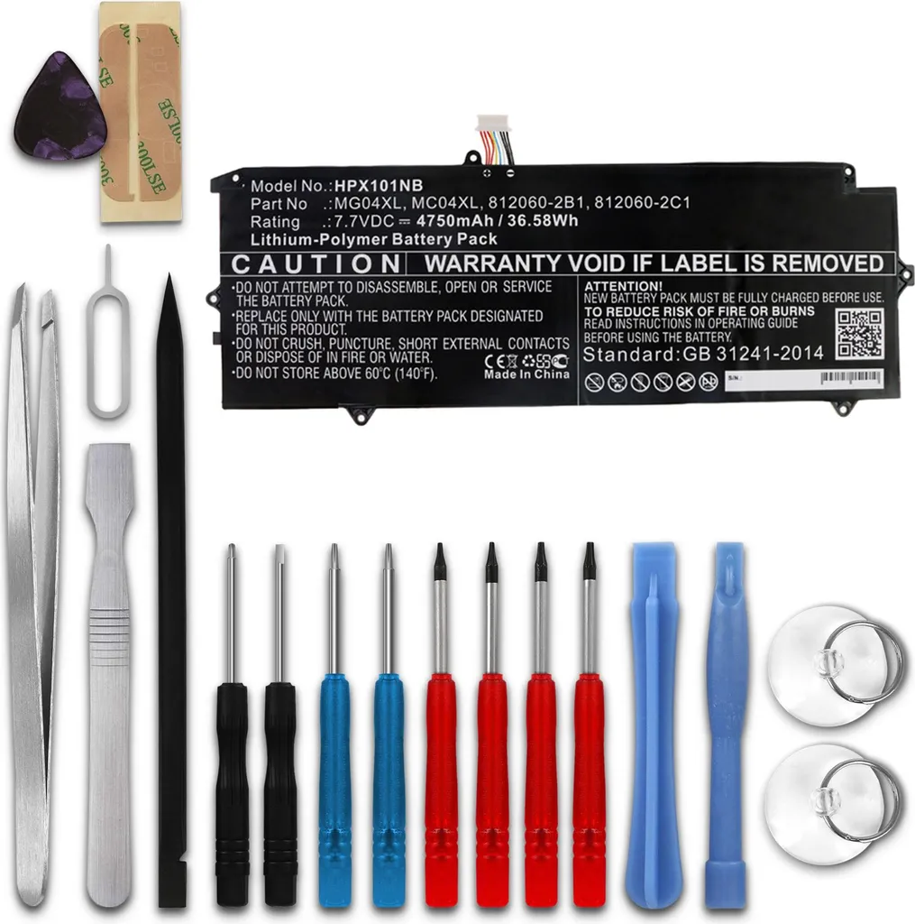 Ricambio Batteria HP Elite x2 1012 G1 T8Y99AW MG04XL 7.7V Kit DIY