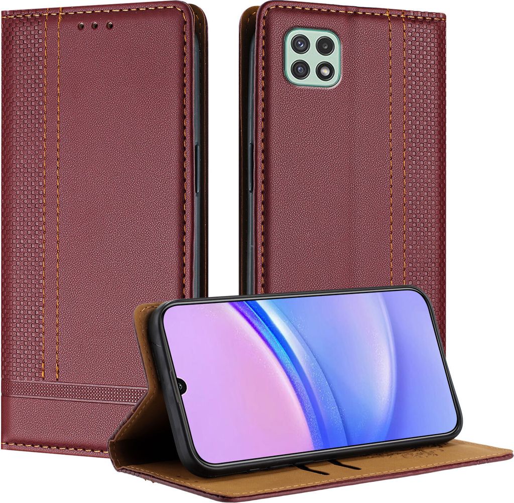 Handyhülle für Samsung Galaxy A22 5G Leder Flip Klappbare Produktbild 