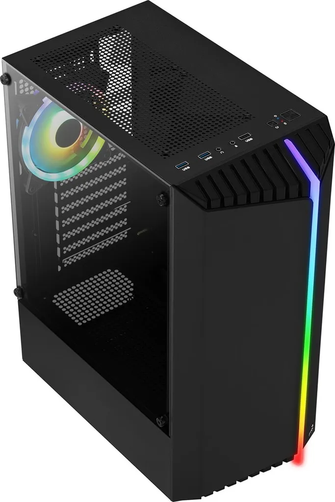Boîtier PC Aerocool Bionic Noir idéal pour configuration Gaming ATX