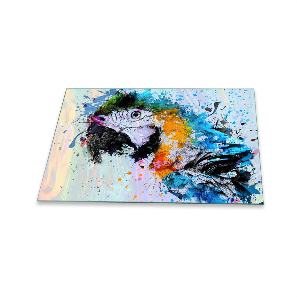 Herdabdeckplatte Glaskeramik 1 Teilig 80x52 Tiere Blau Abdeckung Glas Spritzschutz