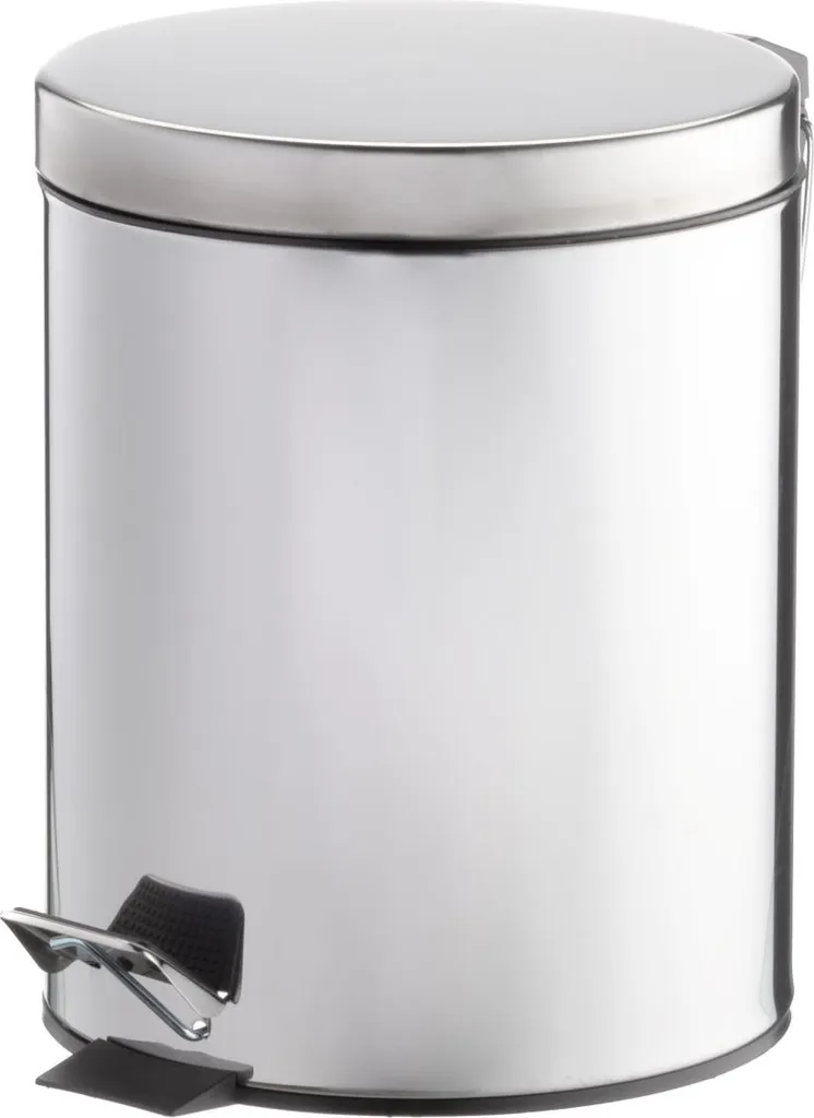 Poubelle avec couvercle en acier inoxydable 5L - Corbeille compacte inox