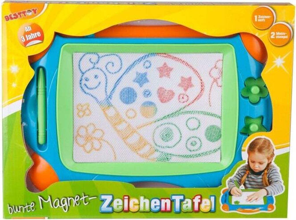 Magnet Zeichentafel mit bunter Zeichenfläche