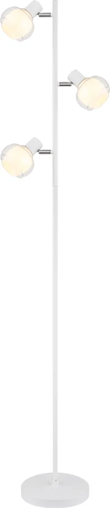 Lampadaire Globo Lighting blanc mat en métal pour salon moderne 3xE14
