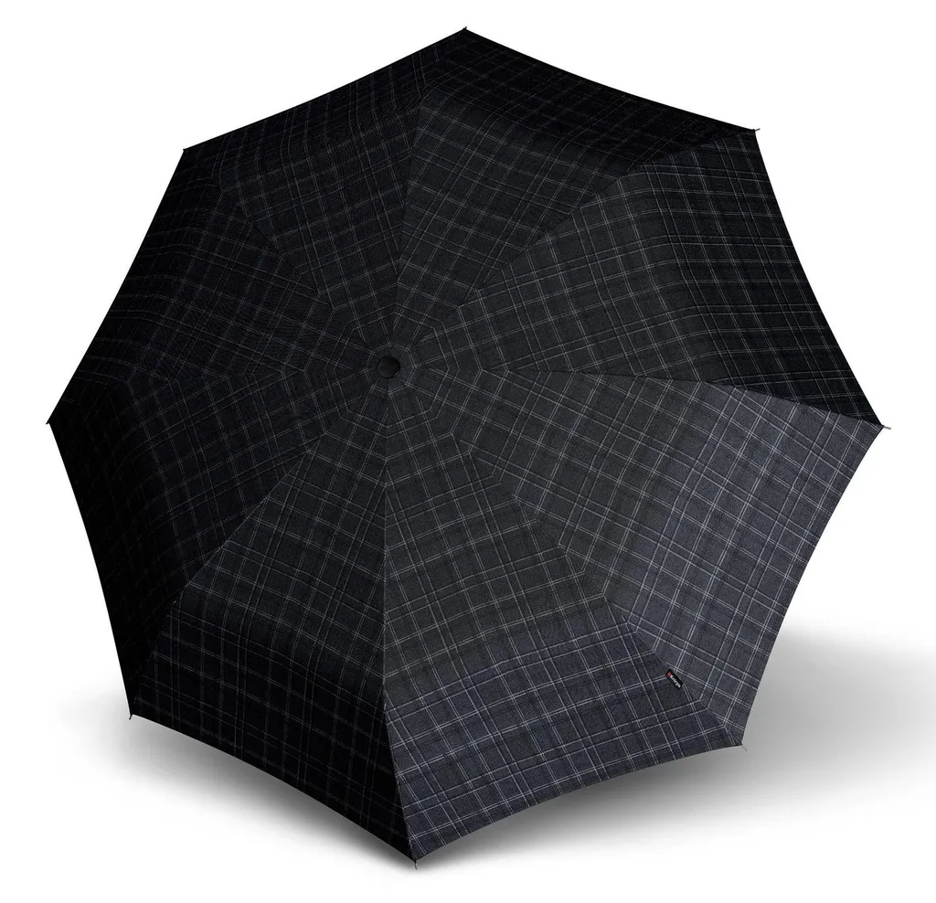 Parapluie long automatique pour homme Knirps T.772 motif à carreaux gris