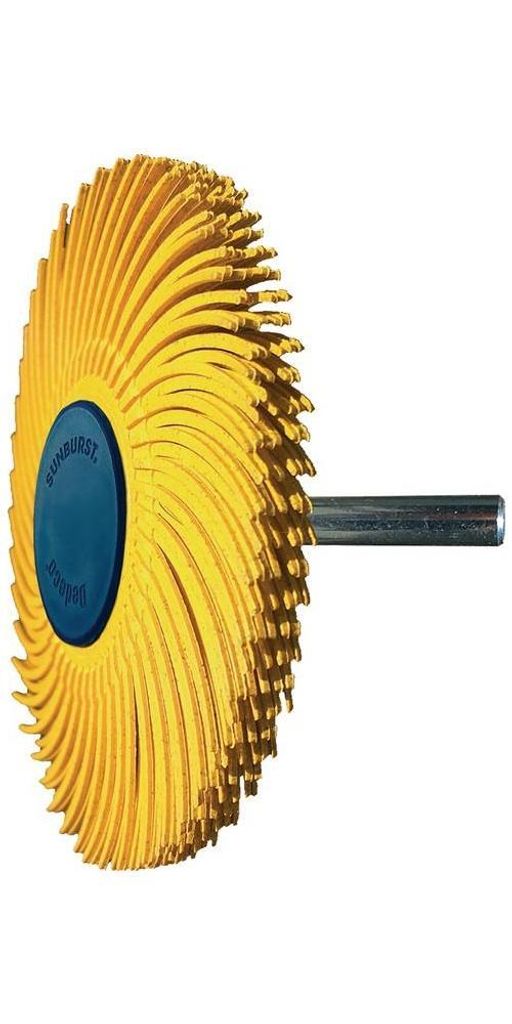 Radialbürstenscheibe Sunburst D.76mm K.80 Gelb 10000min-¹