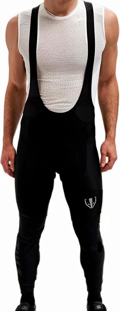 Winter cycling shorts with suspenders DACHS XL black waterproof