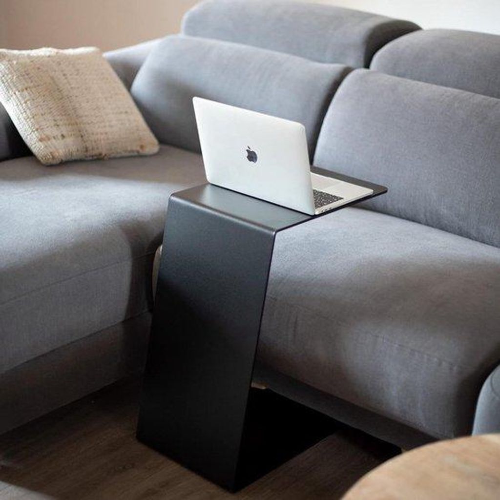Zweisitztisch schwarz - Wohnzimmerschreibtisch für Wohnzimmer Ecktisch - Schreibtisch für Sofa Zweisitztisch