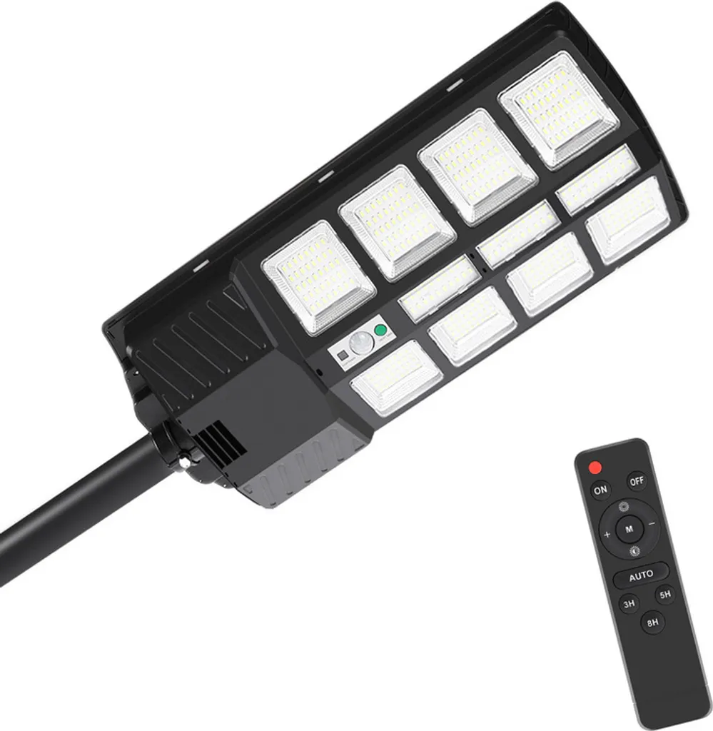 Lampe Solaire Extérieure de Parking 300W avec Projecteur LED et Support