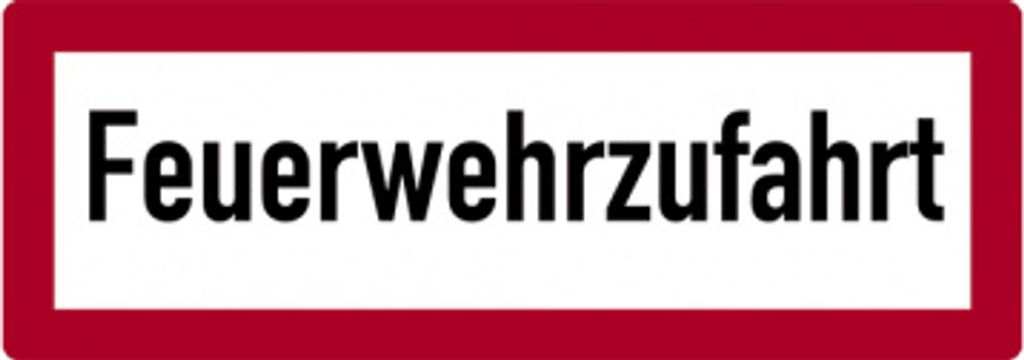 Schild Feuerwehrzufahrt | gemäß DIN 4066 | Alu geprägt 210 x 594 mm