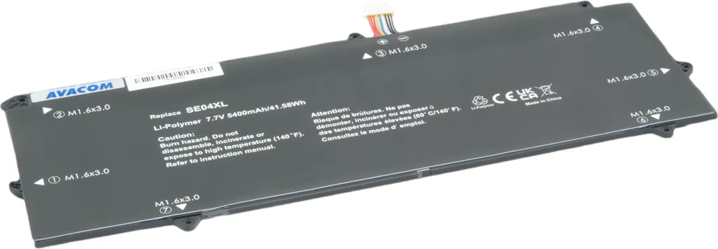 Batterie Interne pour Tablette HP Pro x2 612 G2 5400mAh Li-Pol 7.7V Noir