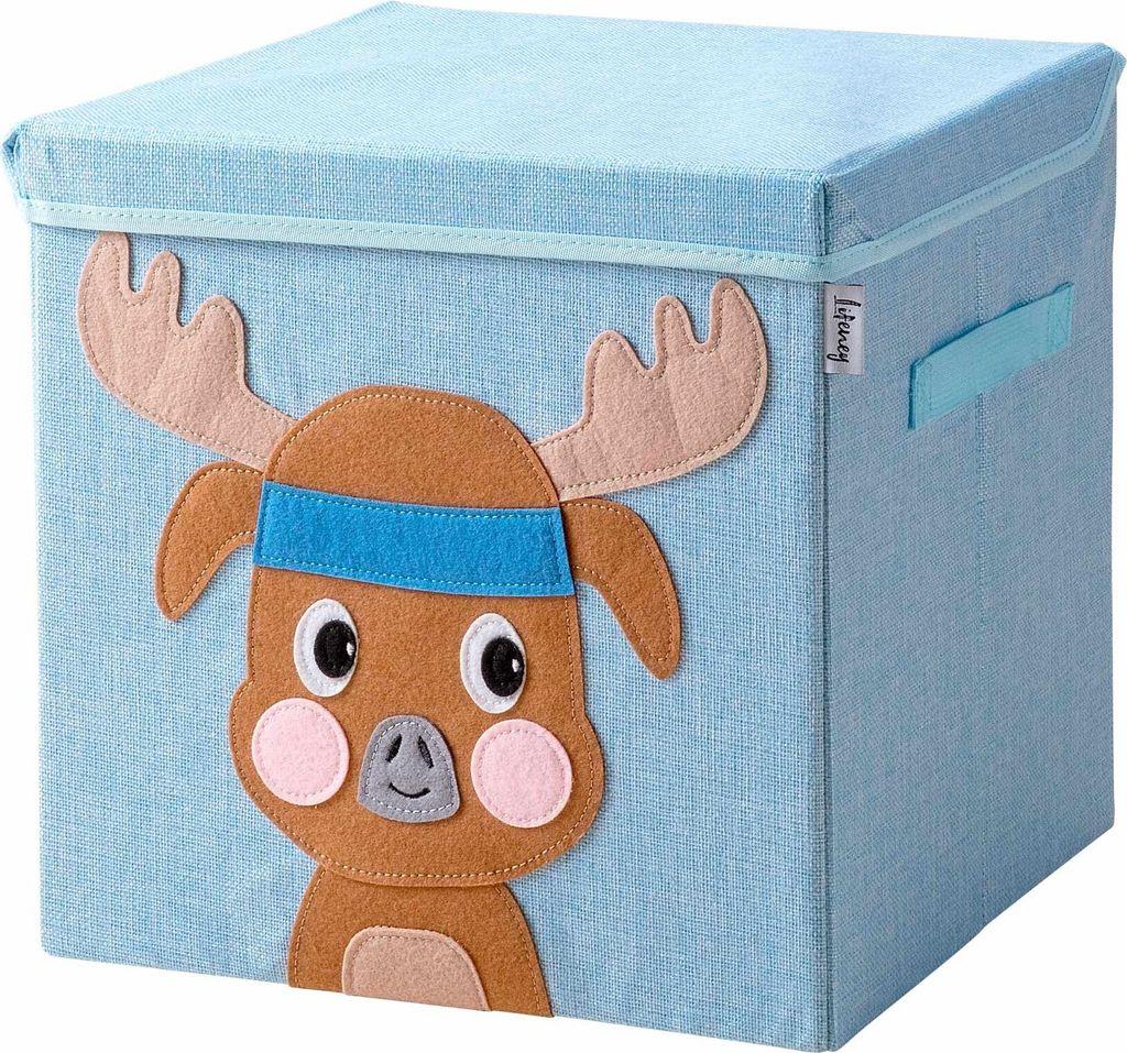 Lifeney Aufbewahrungsbox Kinder mit Deckel I Niedliche Spielzeugkiste I Aufbewahrungsboxen für Kinderzimmer I Faltbox für Spielzeugaufbewahrung I...