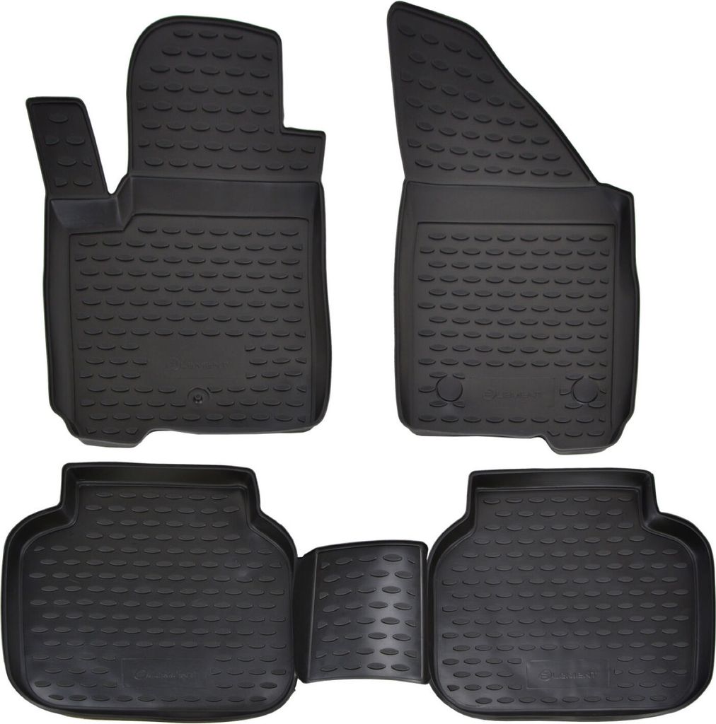 J&J AUTOMOTIVE | 3D Design Gummimatten Gummifußmatten Für Fiat Freemont / Dodge Journey ab 2011, Schwarz, Anti-Rutsch, Ohne Geruch, mit Tunnel, A...