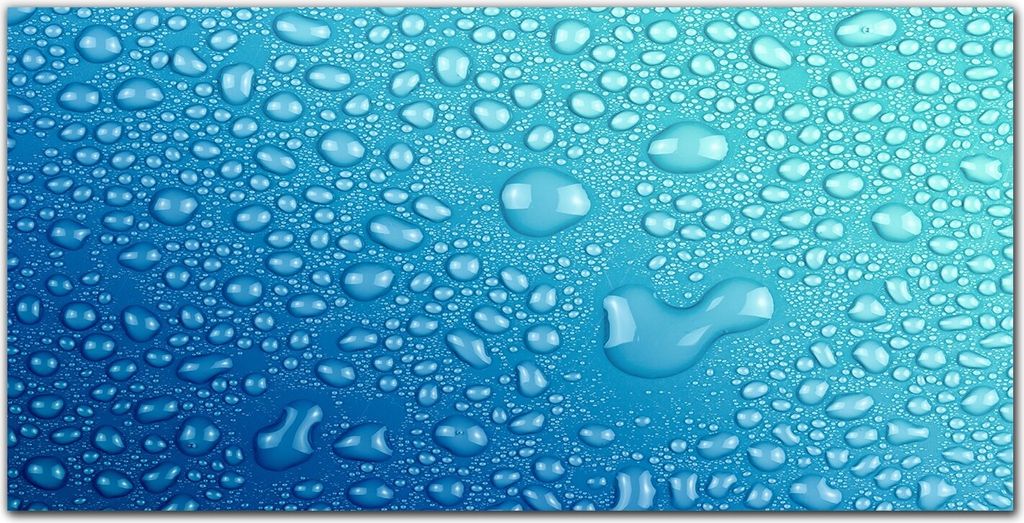Coloray Bild aus Acryl 100 cm x 50 cm - Wanddekoration Küche Acrylblock mit Bild Dekoration Wohnzimmer Gehärtetes Acryl - Wassertropfen