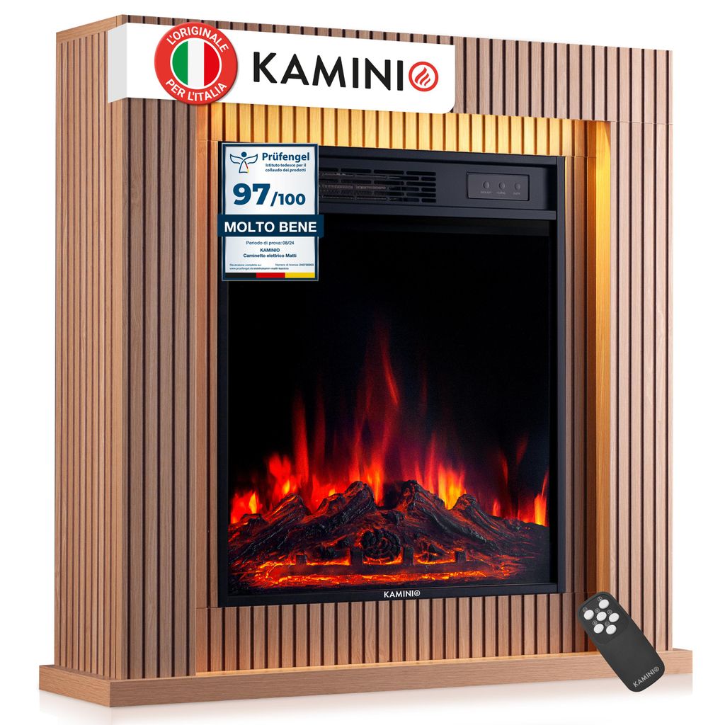 KAMINIO Camino elettrico MATTI - Camino elettrico da terra Immagine del prodotto 