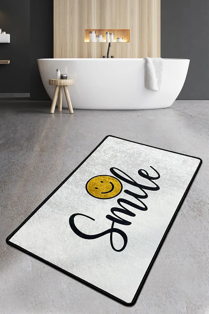 Tapis de bain absorbant Smile 700 g/m² multicolore en polyester durable