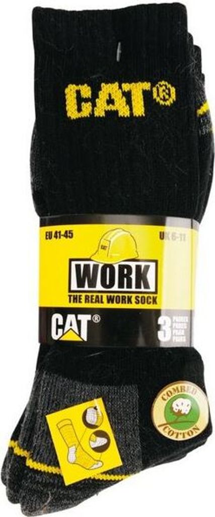 Men´s socks CAT black 41/45 3 pr Image du produit 