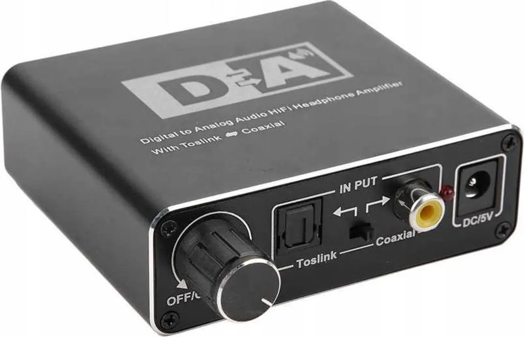Convertitore Amplificatore Toslink Coassiale 2X Cinch Dac